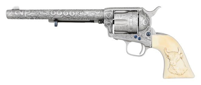 DAVID WADE HARRIS CATTLE BRAND ENGRAVED COLT FIRST