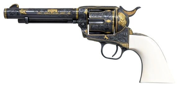 "THE BUFFALO HUNT": ASTOUNDING COLT SINGLE ACTION