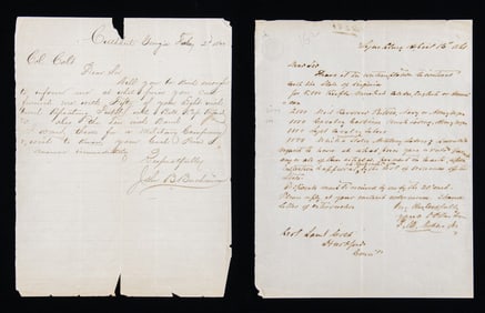 INTERESTING PAIR OF SOUTHERN ANTEBELLUM