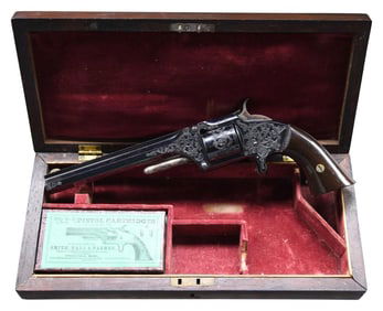 WONDERFUL S&W No. 2 REVOLVER; CASED AND NIMSCHKE
