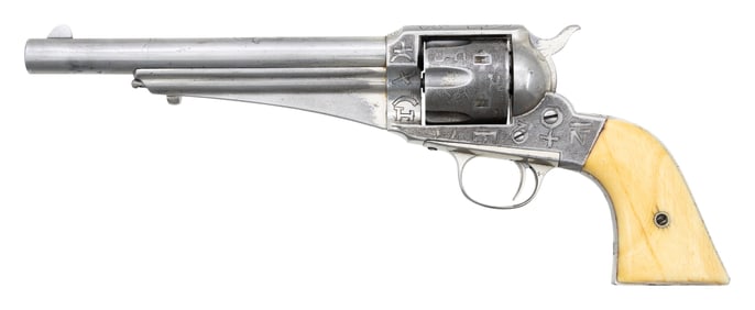 REMINGTON MODEL 1875 CATTLE BRAND ENGRAVED