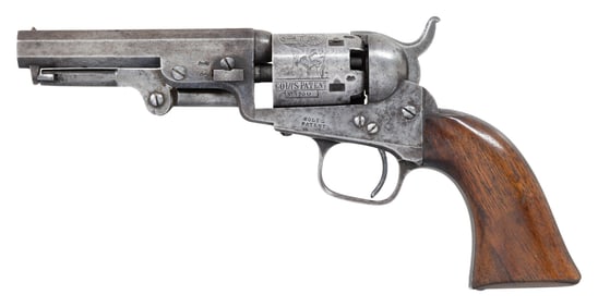 COLT 1849 LONDON POCKET MODEL PERCUSSION REVOLVER.