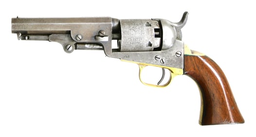 INSCRIBED COLT MODEL 1849 REVOLVER, CAPT. CLIFTON