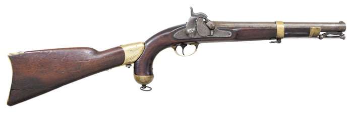 SPRINGFIELD MODEL 1855 PERCUSSION PISTOL-CARBINE.