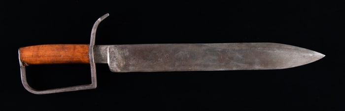 ATTRACTIVE LARGE & FINE CONFEDERATE D-GUARD BOWIE