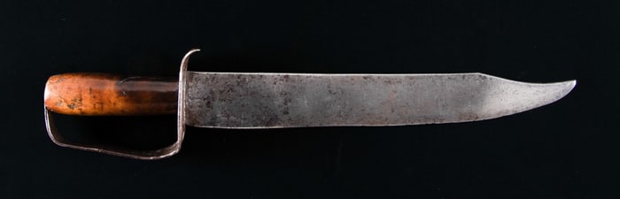 ATTRACTIVE & FINE CONFEDERATE D-GUARD BOWIE KNIFE.