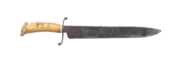 CIVIL WAR ERA BOWIE KNIFE BY HASSAM OF BOSTON.