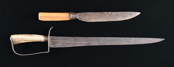 TWO 19TH CENTURY KNIVES.