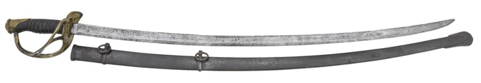 SCARCE AMES 1860 DATED US M1860 CAVALRY SABER.