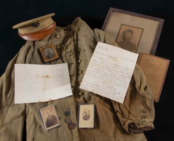 4CAPTAIN ALBERT GLASSCOCK FROCK COAT, AMBROTYPE, &