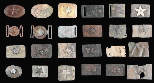 TWENTY-FOUR BELT BUCKLES PICTURED IN "TEXAS CIVIL