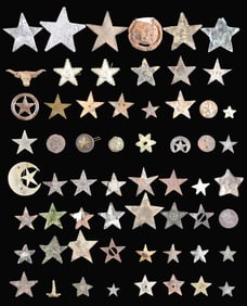 184283LARGE COLLECTION OF "TEXAS HAT STARS" MANY