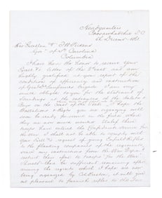 IMPORTANT ROBERT E LEE SIGNED LETTER TO GOVERNOR