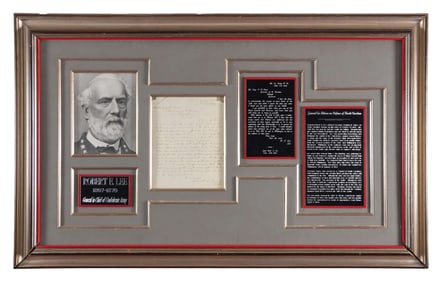 ROBERT E LEE AUTOGRAPH LETTER SIGNED TO GOV. VANCE