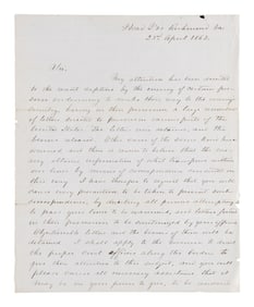 WARTIME ROBERT E LEE AUTOGRAPH LETTER SIGNED.
