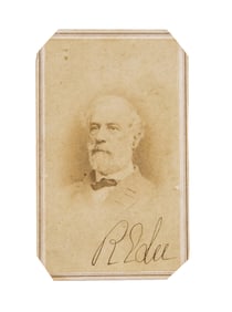 SIGNED ROBERT E LEE CDV IN UNIFORM.