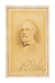 WARTIME ROBERT E LEE SIGNED CDV.
