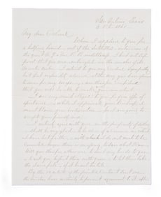 ROBERT E LEE AUTOGRAPH LETTER SIGNED, SAN ANTONIO,