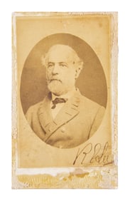 SIGNED ROBERT E LEE CDV IN UNIFORM.