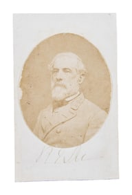 WARTIME ROBERT E LEE SIGNED CDV.