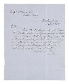 ROBERT E LEE LETTER SIGNED.