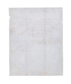 WARTIME ROBERT E LEE LETTER SIGNED.