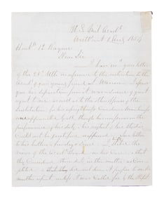 USMA SUPERINTENDENT ROBERT E LEE AUTOGRAPH LETTER