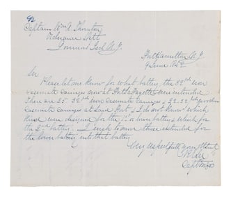 ROBERT E LEE AUTOGRAPH LETTER SIGNED.