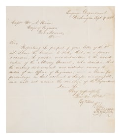 ROBERT E LEE LETTER SIGNED.