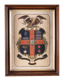 CIVIL WAR 2ND NEW JERSEY INFANTRY ESCUTCHEON.