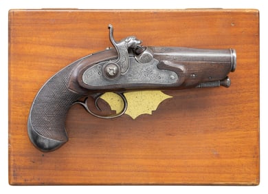 SCARCE BIG BORE DERRINGER TYPE POCKET PISTOL BY
