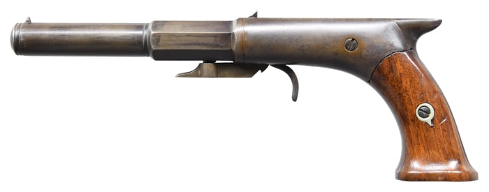 UNMARKED UNDERHAMMER PERCUSSION PISTOL.