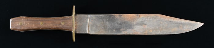 CONTEMPORARY COFFIN HANDLED BOWIE KNIFE.