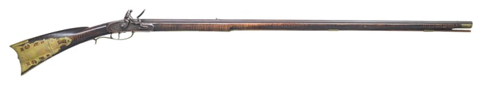 INCISED CARVED FLINTLOCK SAMUEL MILLER BERKS