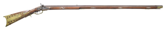 JAMES TEAFF SIGNED OHIO PERCUSSION KENTUCKY RIFLE.