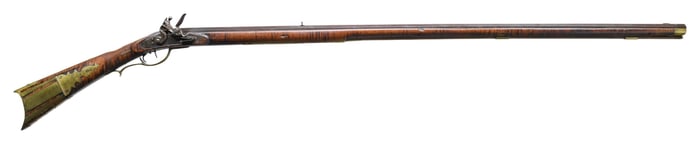 TRYON PHILADELPHIA FULL STOCK FLINTLOCK RIFLE.