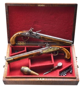 BRACE OF JESSE BRENNAN & CO. KENTUCKY FLINTLOCK