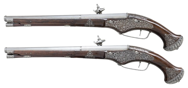MUSEUM QUALITY & CONDITON PAIR OF WHEELLOCK