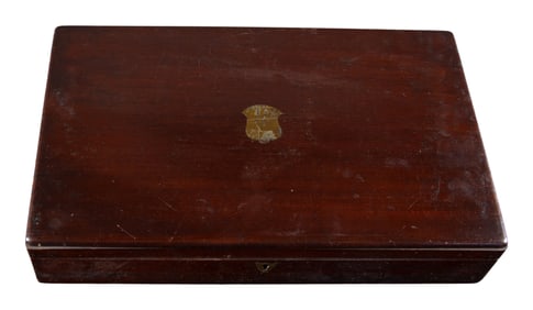 MAHOGANY SIVERWARE CASE.