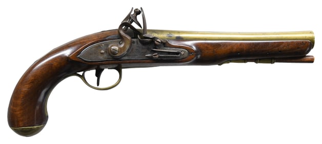 W. KETLAND & CO. BRASS BARREL FLINTLOCK PISTOL.