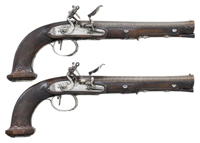 BEAUTIFUL BRACE OF FRENCH FLINTLOCK DUELING
