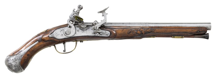 EARLY SNAPHAUNCE BELT PISTOL BY PIETRO MORETTA OF