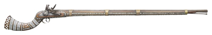 AFGHAN FLINTLOCK JEZAIL MUSKET.