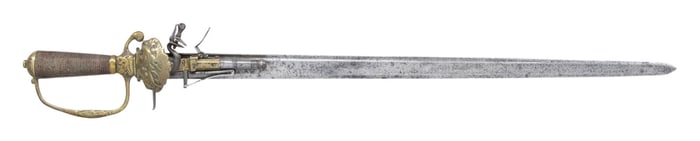 MID-18TH CENTURY AUSTRIAN COMBINATION HUNTING