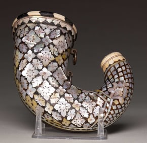 19TH CENTURY MOTHER-OF-PEARL & IVORY MOUNTED