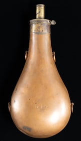 RARE US LIFE SAVING SERVICE POWDER FLASK.