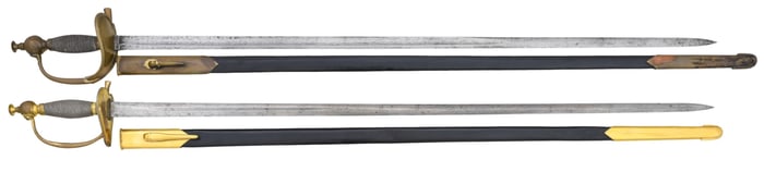 2 BRITISH PATTERN 1796 STYLE INFANTRY OFFICER'S