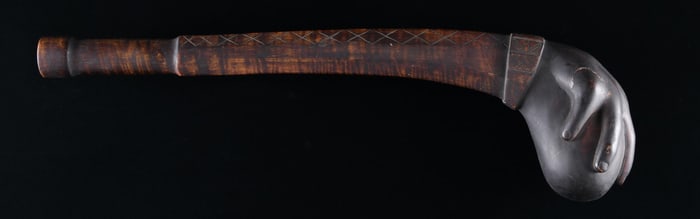 CONTEMPORARY CARVED NATIVE AMERICAN "HAND & BALL"