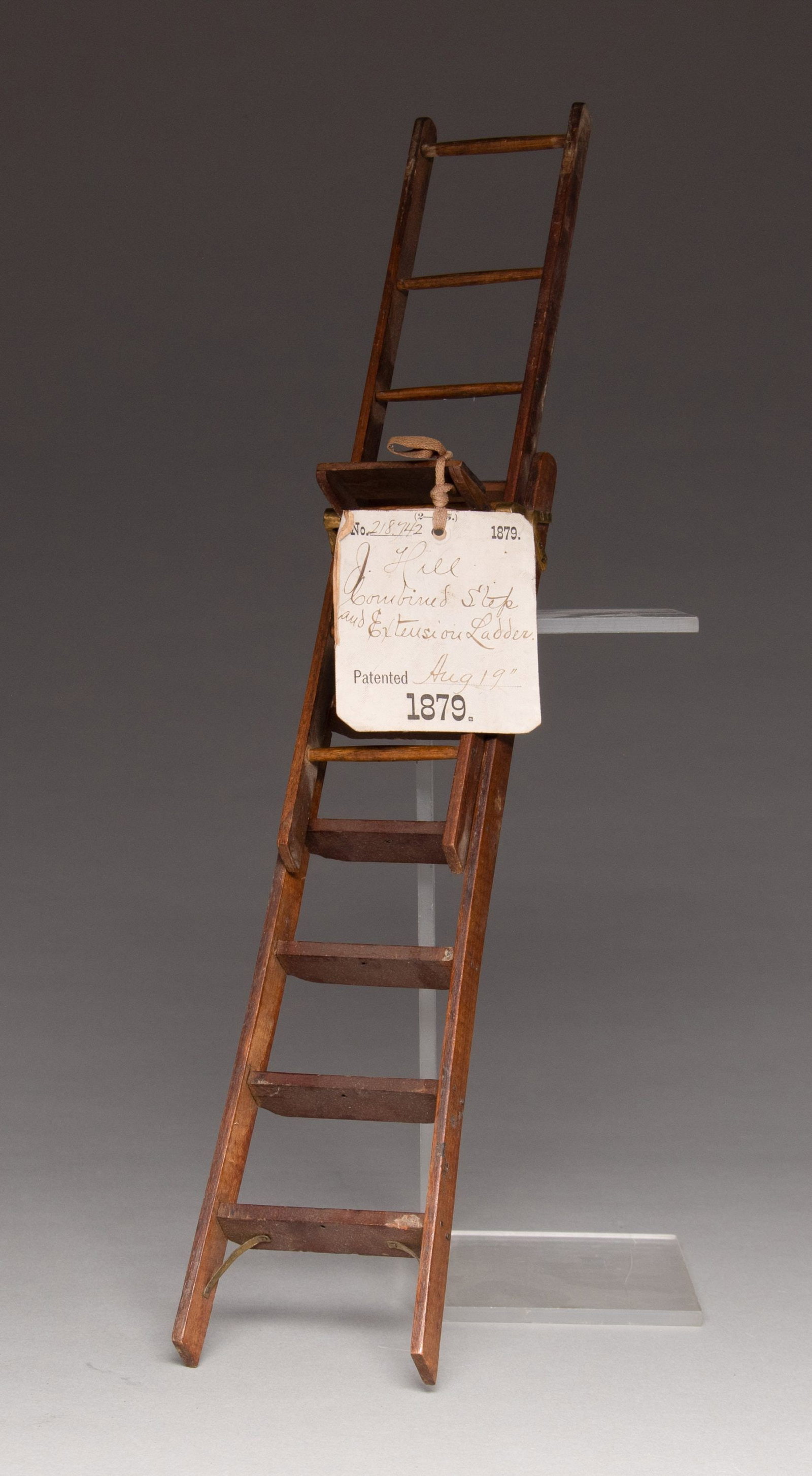 1879 UNITED STATES PATENT MODEL FOR A COMBINATION: STEP LADDER AND EXTENSION LADDER. Please note as of 10/23/25 this item description has been updated. Please revisit this description and contact us with any questions. An excellent United States paten