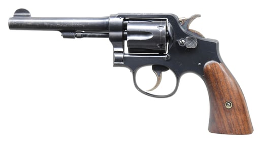 EARLY BRITISH PRE-VICTORY MODEL S&W DA REVOLVER.